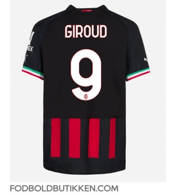 AC Milan Olivier Giroud #9 Hjemmebanetrøje 2022-23 Kortærmet
